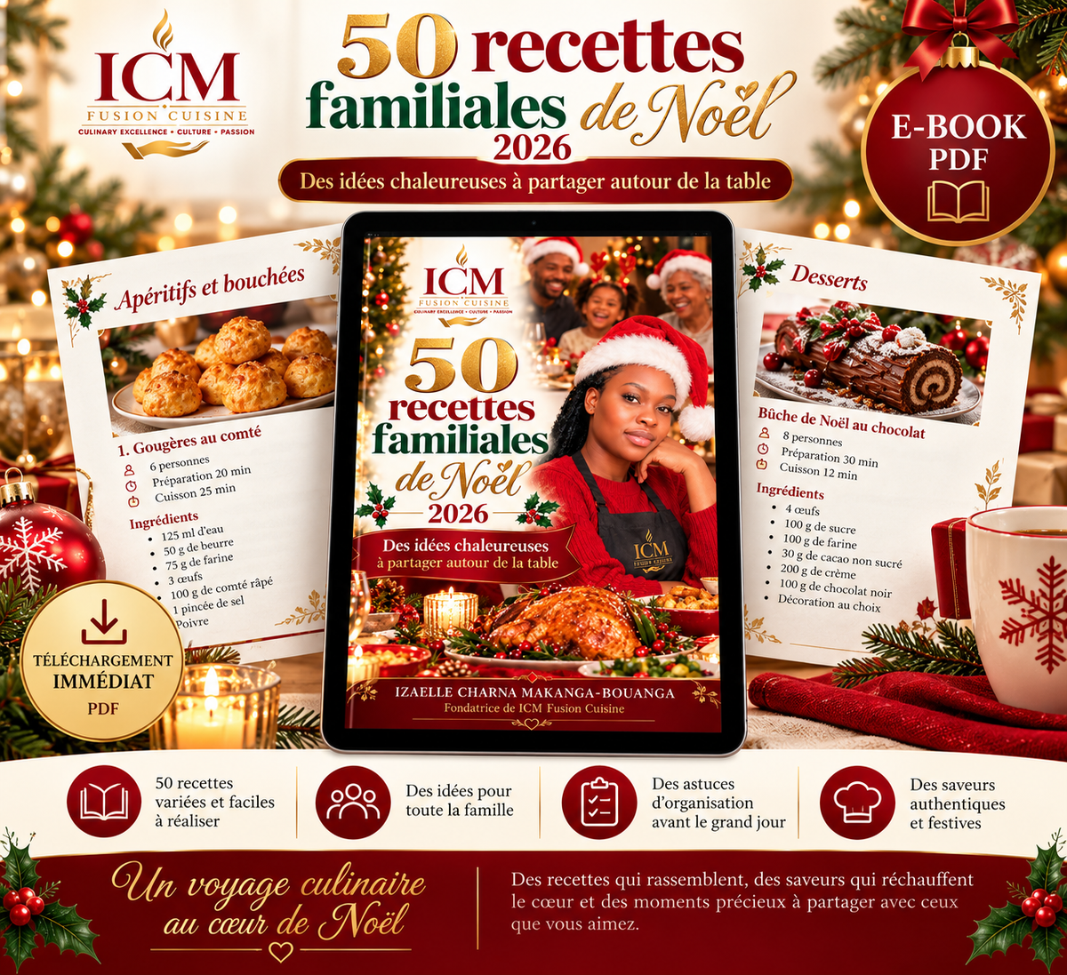 50 recettes familiales de Noël 2026 — E-book PDF